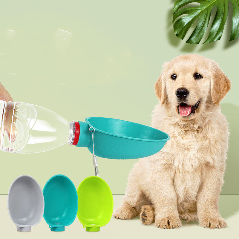 KFX-8428221 Portable Dog Water Bowl for Outdoor Use - Compact Feeding Cup for Small Dogs, ABS Material, Easy to Carry