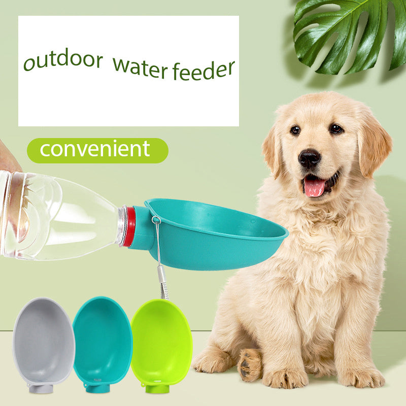 KFX-8428221 Portable Dog Water Bowl for Outdoor Use - Compact Feeding Cup for Small Dogs, ABS Material, Easy to Carry