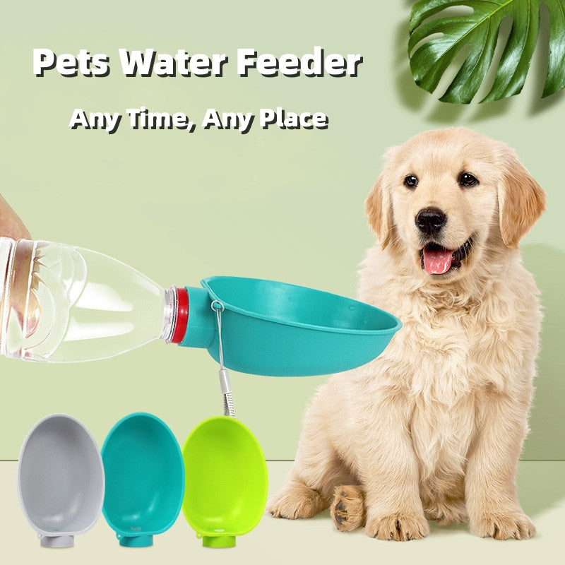 KFX-8428221 Portable Dog Water Bowl for Outdoor Use - Compact Feeding Cup for Small Dogs, ABS Material, Easy to Carry