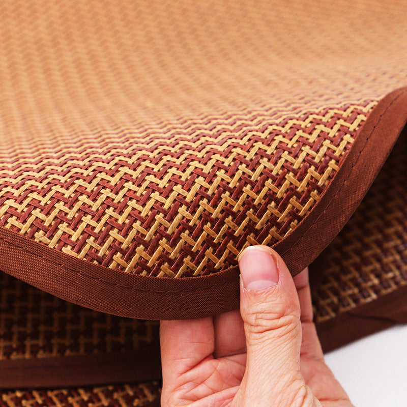 KFX-8429629 Cooling Mat for Cats and Dogs - Self-Cooling Bamboo Rattan Woven Pad for Summer Use - Ideal for Kennels, Crates, Guinea Pigs, and Hamsters