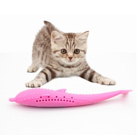 KFX-8433725 Silicone Cat Toothbrush Toy for Effective Oral Care - 2.7x17.4cm