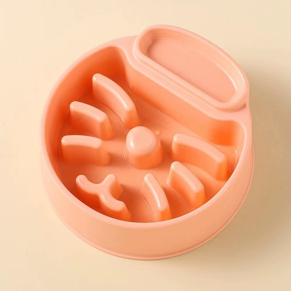KFX-8434109 Anti-Tumble PET Plastic Bowl for Cats - Available in Orange, White, and Blue