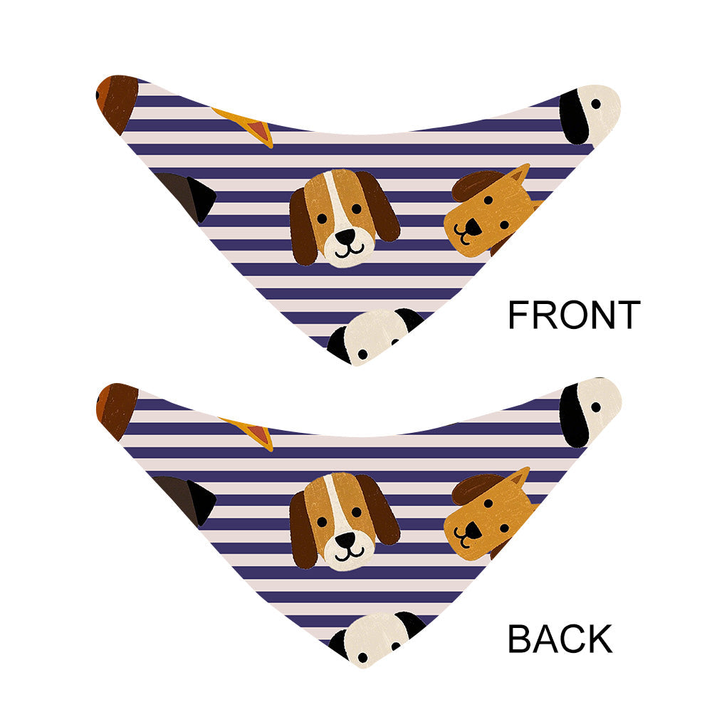 KFX-8435517 Reversible Polyester Pet Bandana in Various Patterns - Sizes S, M, L