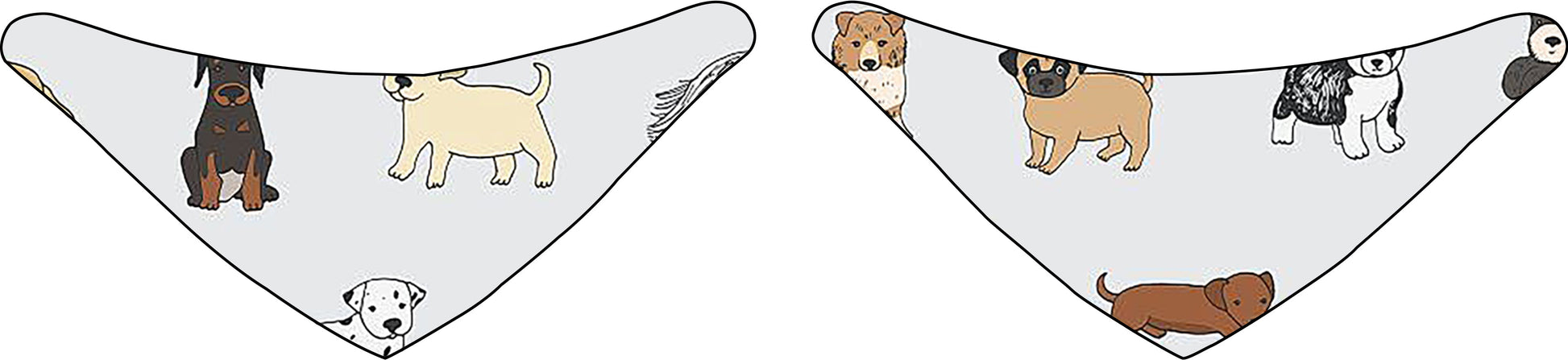 KFX-8435517 Reversible Polyester Pet Bandana in Various Patterns - Sizes S, M, L