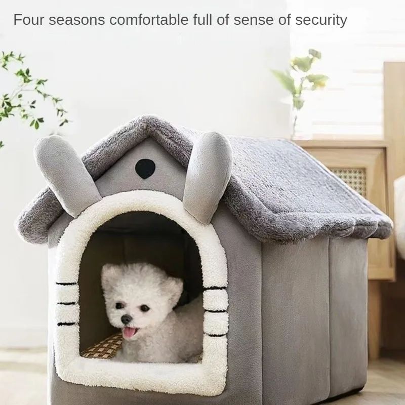 KFX-8437949 Universal Small Dog and Cat Nest House - Warm, Washable, Soft Pet Bed for Winter