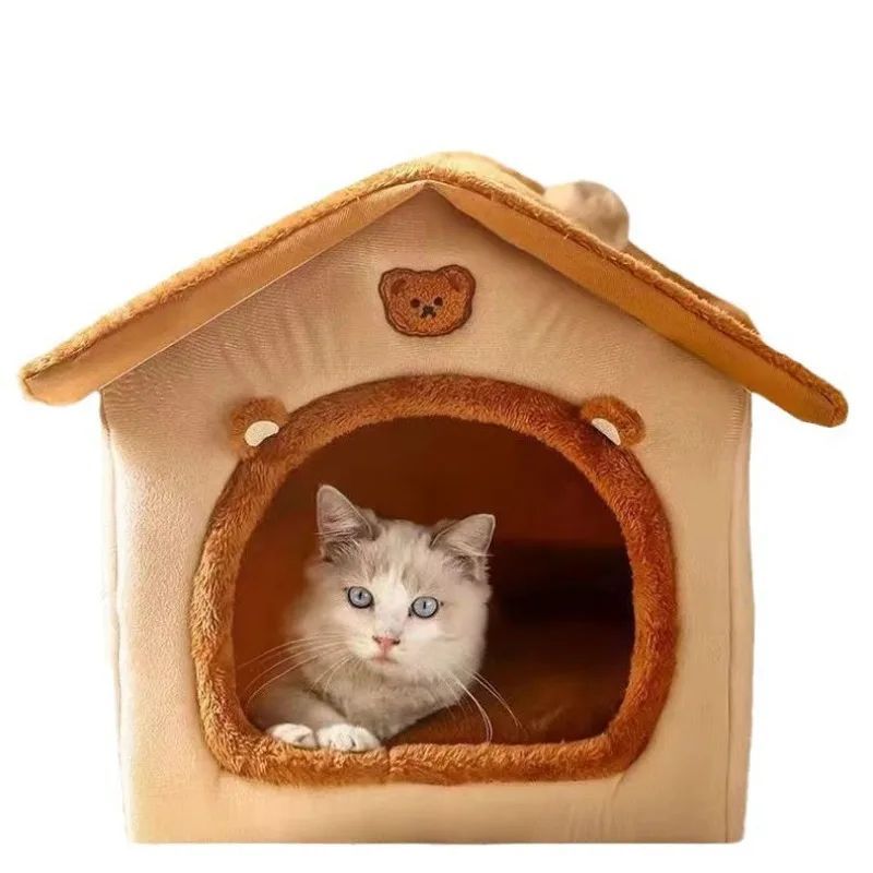 KFX-8437949 Universal Small Dog and Cat Nest House - Warm, Washable, Soft Pet Bed for Winter