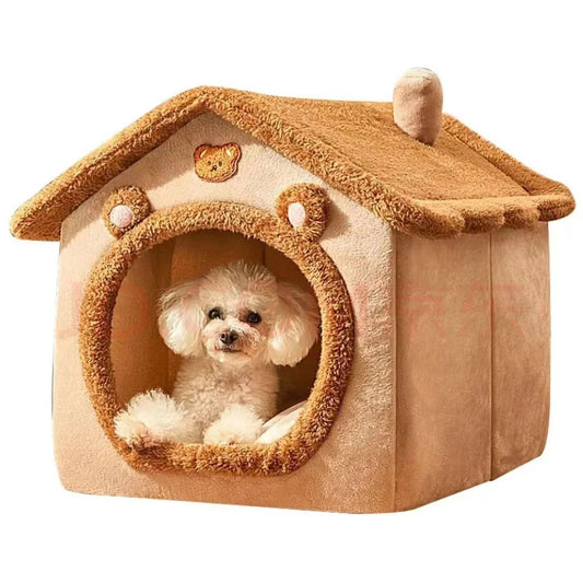 KFX-8437949 Universal Small Dog and Cat Nest House - Warm, Washable, Soft Pet Bed for Winter