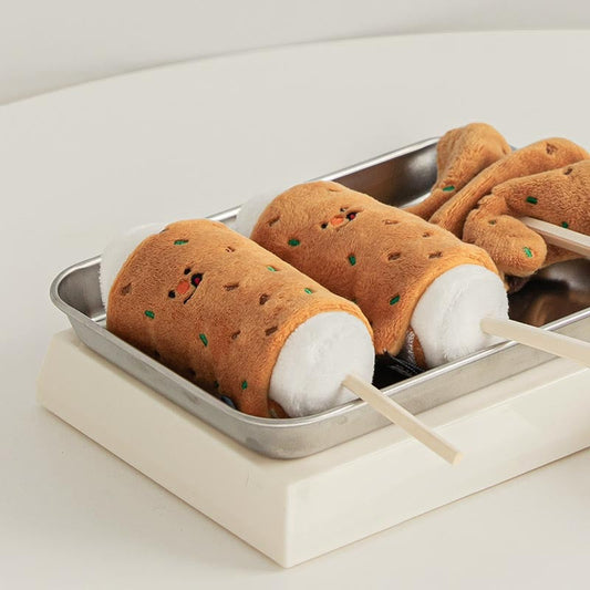 KFX-8438717 Plush Pet Dog Rice Cake Sound Toy for Engaging Playtime