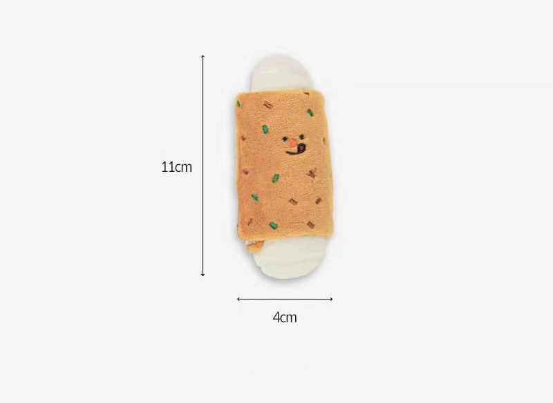 KFX-8438717 Plush Pet Dog Rice Cake Sound Toy for Engaging Playtime