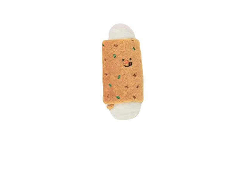 KFX-8438717 Plush Pet Dog Rice Cake Sound Toy for Engaging Playtime