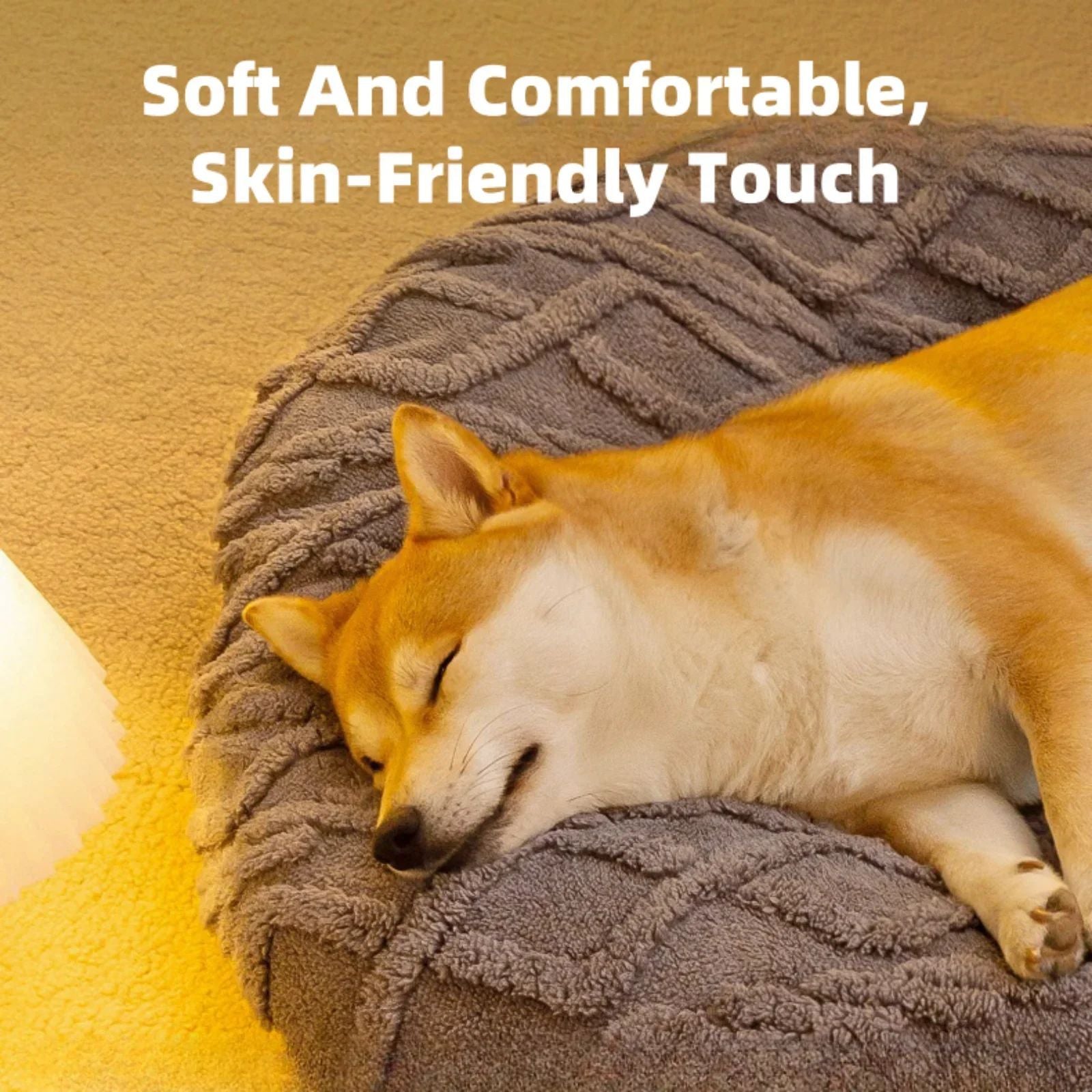 KFX-8439741 Cozy Non-Slip Dog Bed for All Sizes - Breathable Soft Mat for Pets
