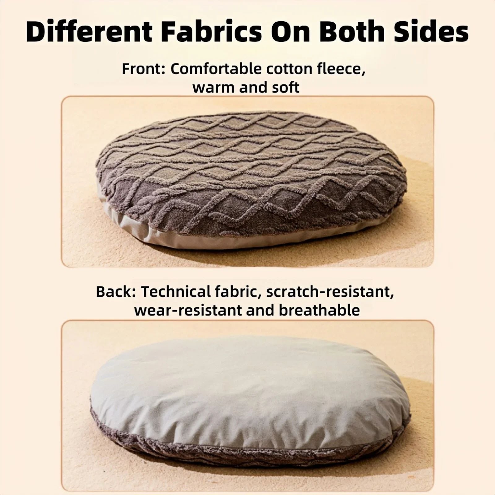 KFX-8439741 Cozy Non-Slip Dog Bed for All Sizes - Breathable Soft Mat for Pets