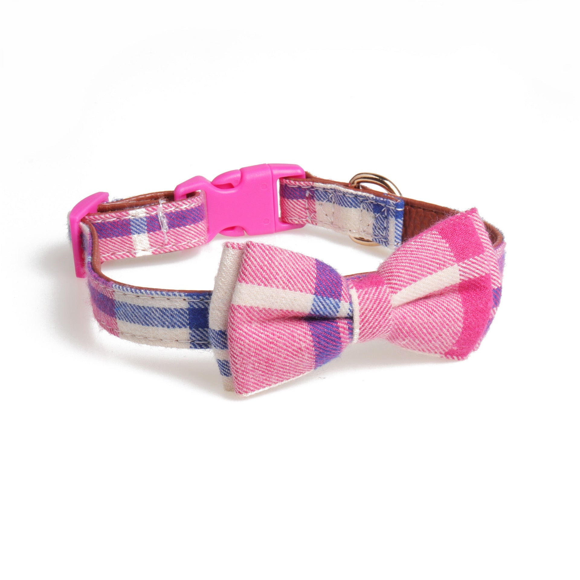 KFX-8439869 Plaid Bow Collar for Pets in Various Colors and Sizes