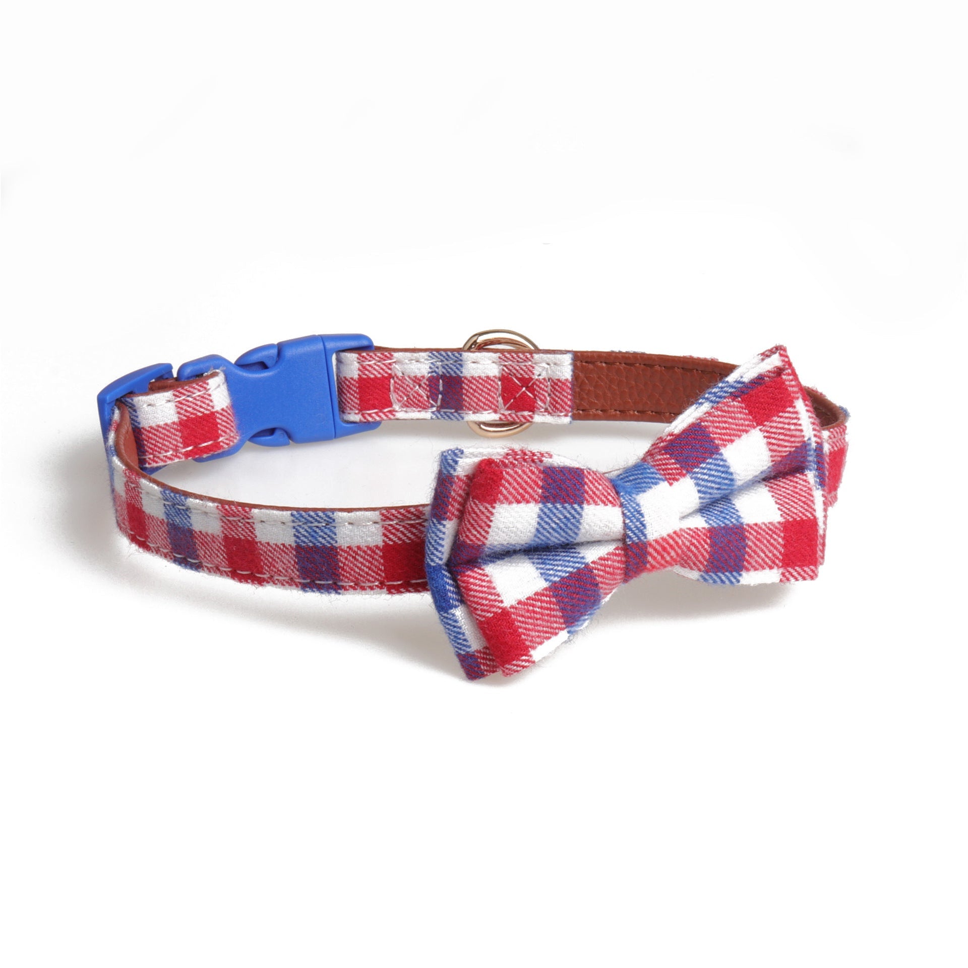 KFX-8439869 Plaid Bow Collar for Pets in Various Colors and Sizes
