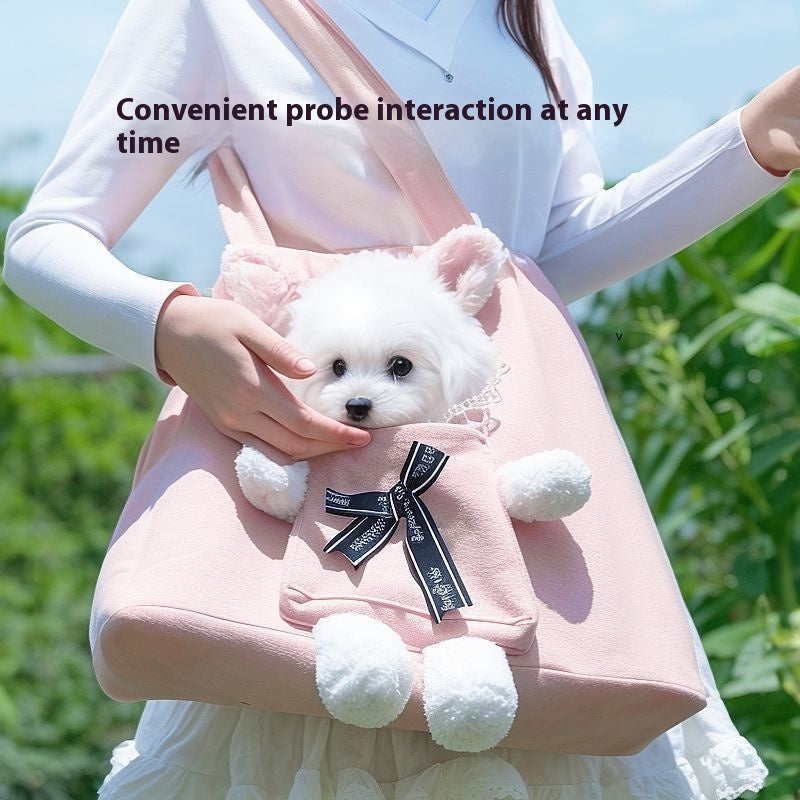 KFX-8440125 Portable Pet Carrier Bag for Small Dogs and Cats, Adjustable with Safety Features and Extra Storage