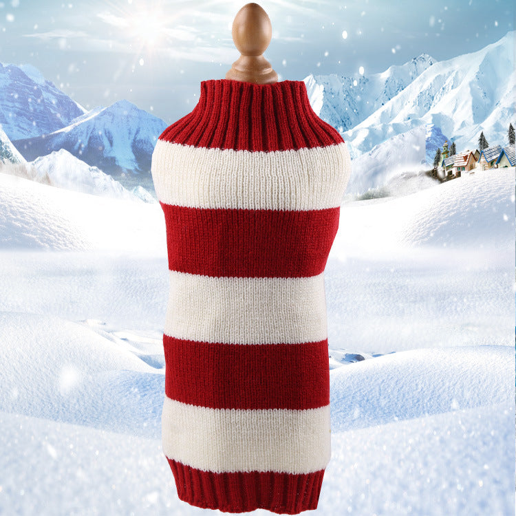 KFX-8441661 Cashmere Twisted Rope Dog Sweater - Cozy Wool Pet Apparel, Various Sizes Available