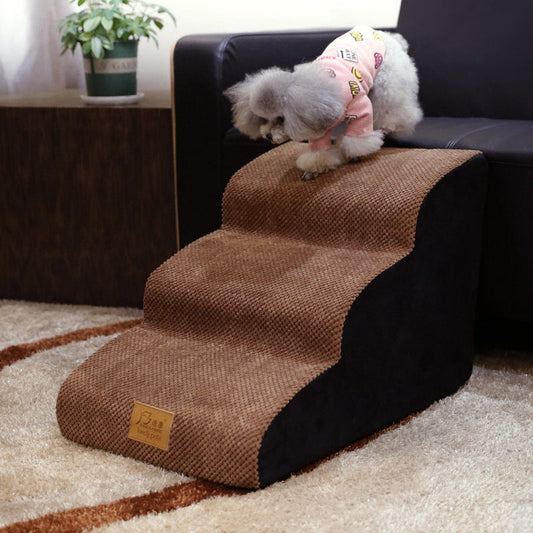 KFX-8442045 Pet Bedside Ladder for Small Dogs and Cats - Various Heights and Colors Available