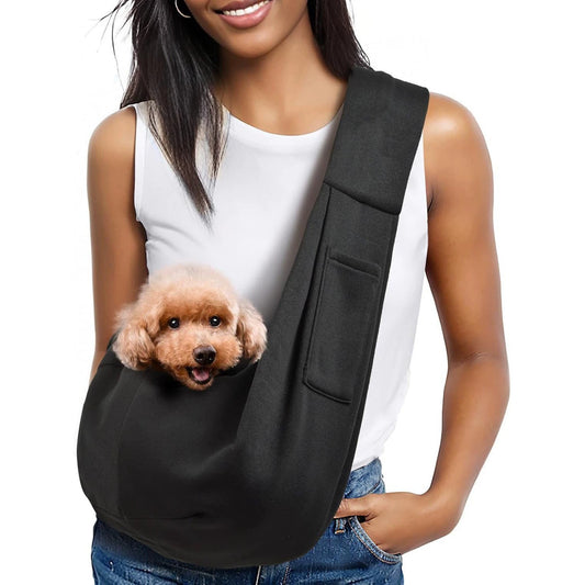KFX-8442941 Breathable Folding Crossbody Pet Bag in Solid Color - 20L Capacity, Black or Gray