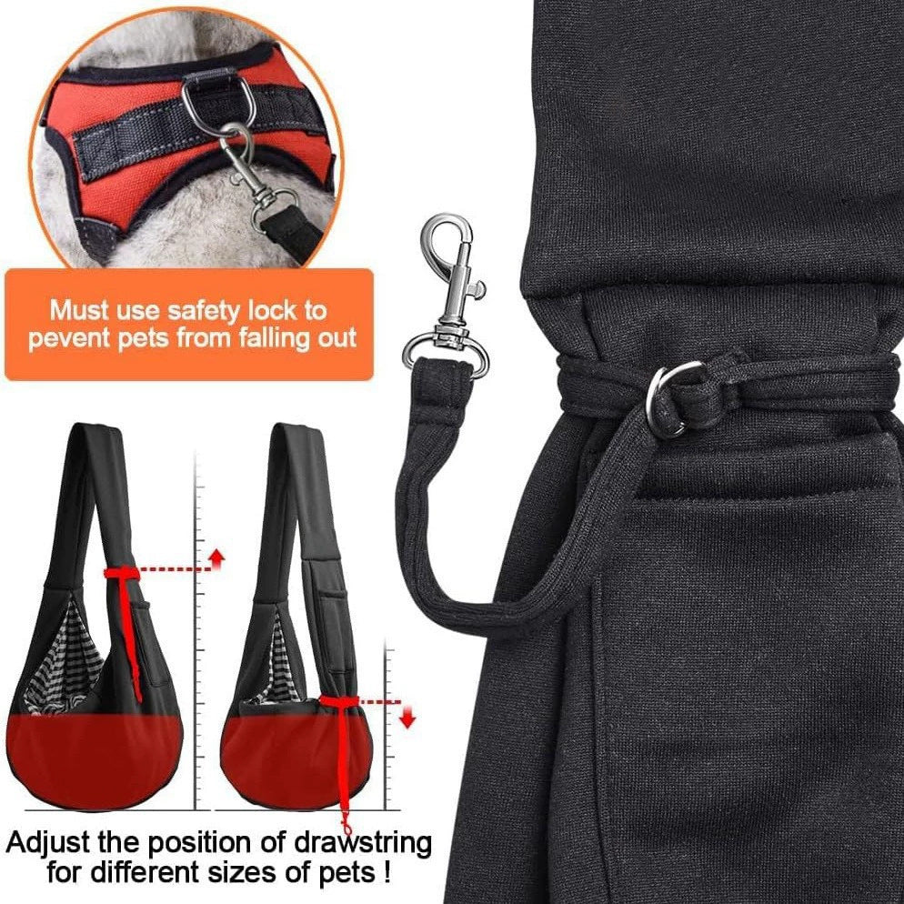 KFX-8442941 Breathable Folding Crossbody Pet Bag in Solid Color - 20L Capacity, Black or Gray