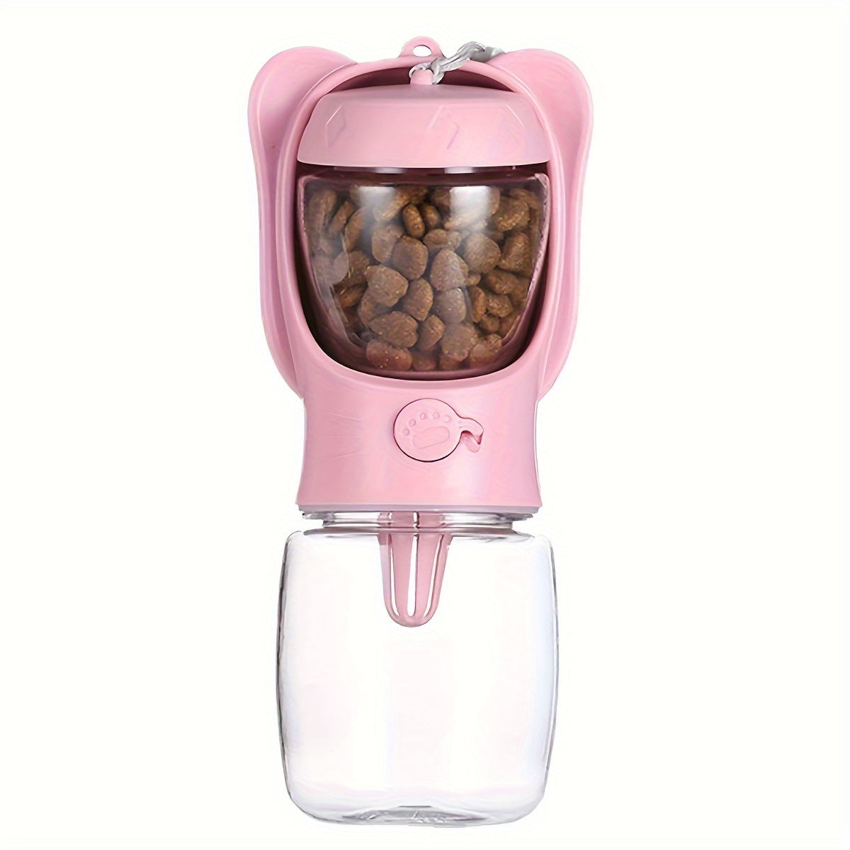KFX-8445117 Leak-Proof 2-in-1 Dog Water Bottle with Food Container for Travel, Hiking and Outdoor Activities