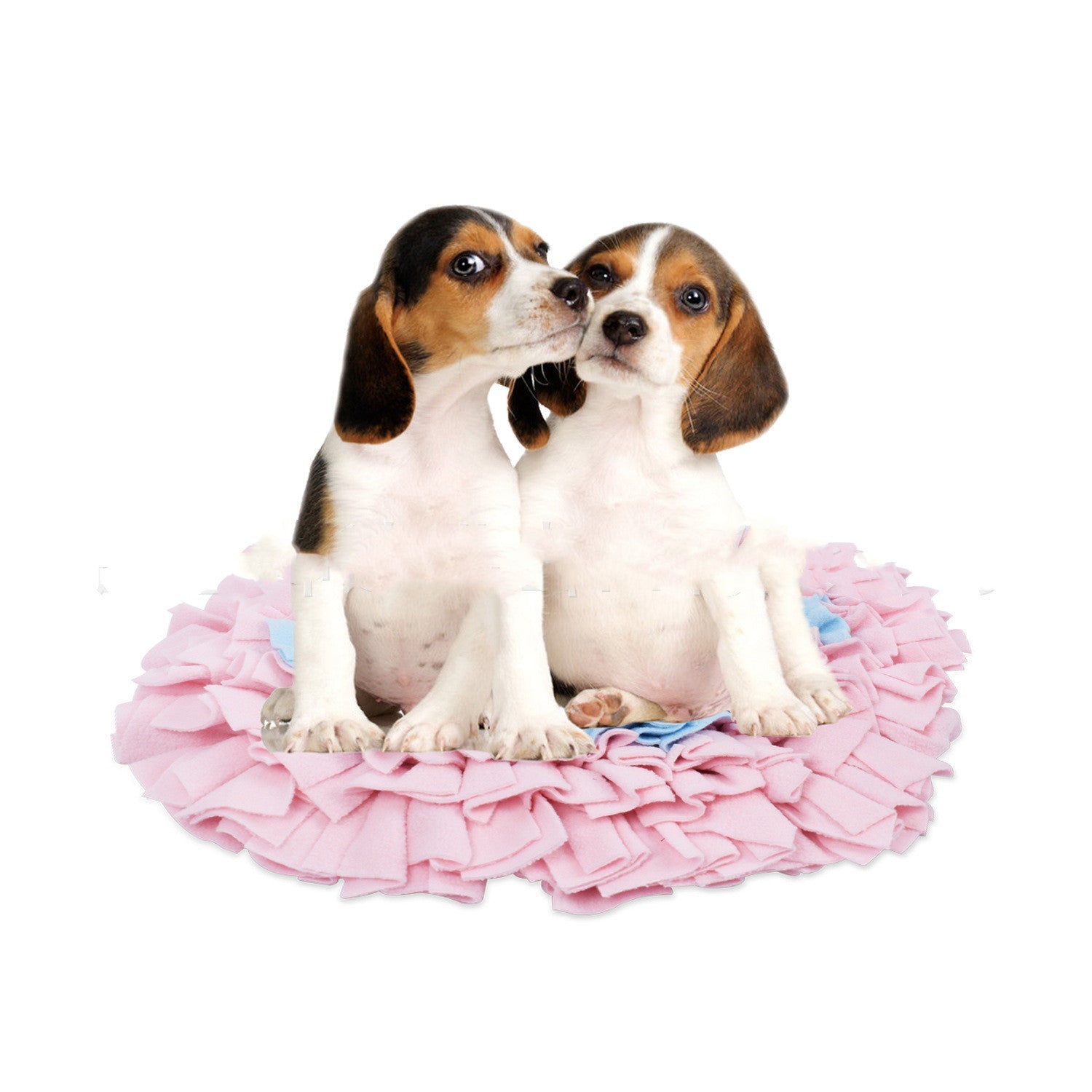 KFX-8450237 Pet Sniffing Pad for Interactive Play, Pink Polar Fleece with Non-Slip Base, 35 x 30 cm