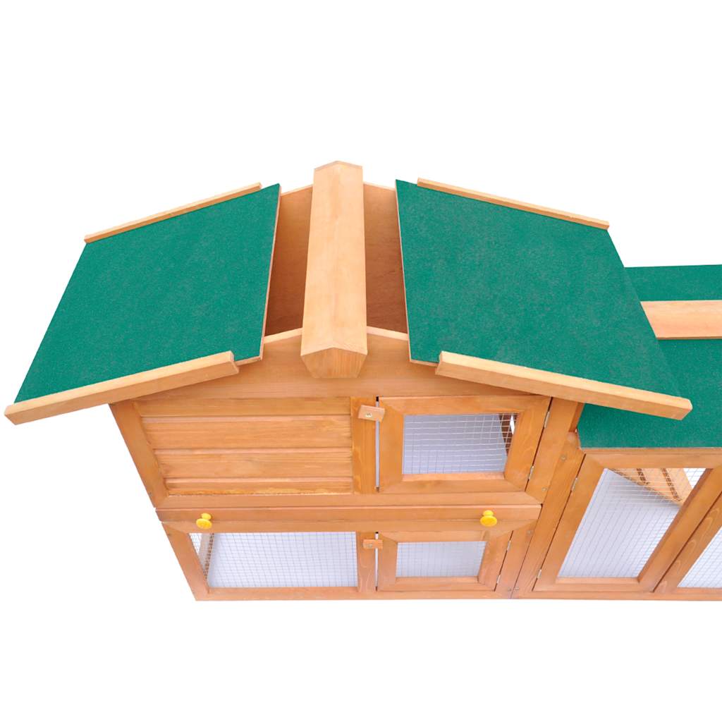 KFX-8451005 Spacious Two-Level Rabbit Hutch with Ramp and Removable Tray