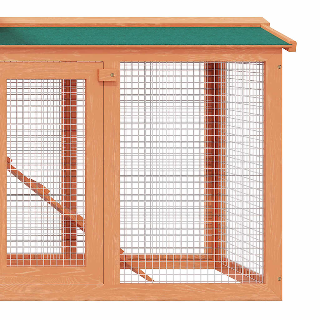KFX-8451005 Spacious Two-Level Rabbit Hutch with Ramp and Removable Tray