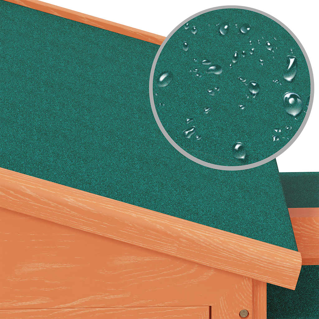 KFX-8451005 Spacious Two-Level Rabbit Hutch with Ramp and Removable Tray