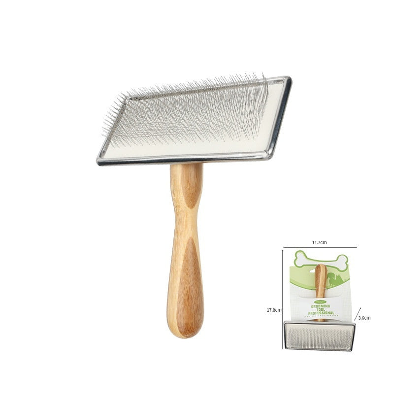 KFX-8453181 Wooden and Bamboo Cat Combing Device for Effective Hair Removal