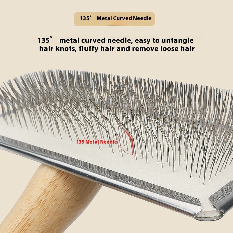 KFX-8453181 Wooden and Bamboo Cat Combing Device for Effective Hair Removal