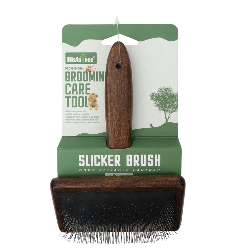 KFX-8453181 Wooden and Bamboo Cat Combing Device for Effective Hair Removal