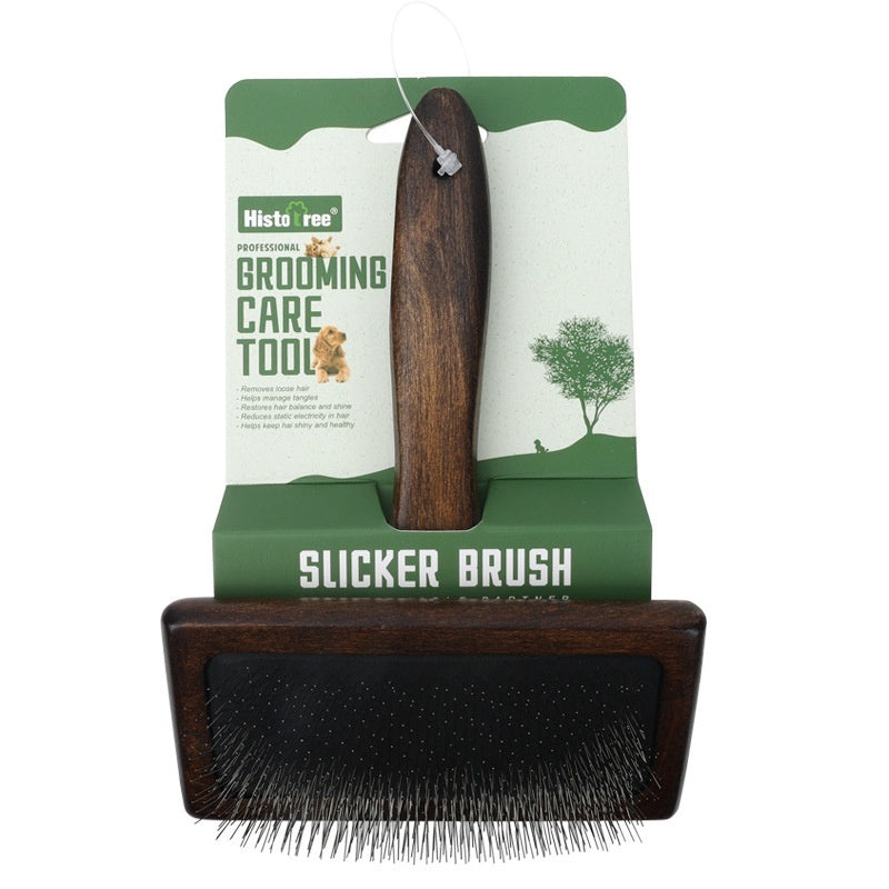 KFX-8453181 Wooden and Bamboo Cat Combing Device for Effective Hair Removal