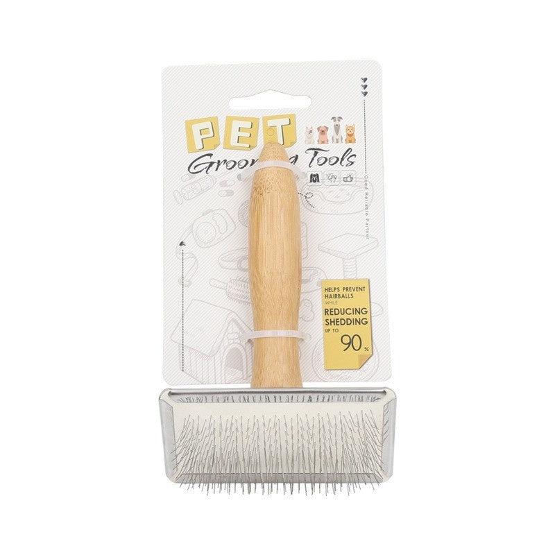 KFX-8453181 Wooden and Bamboo Cat Combing Device for Effective Hair Removal