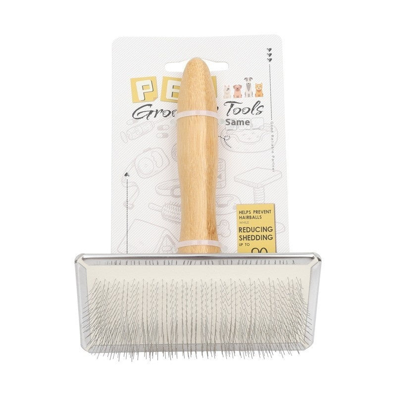 KFX-8453181 Wooden and Bamboo Cat Combing Device for Effective Hair Removal
