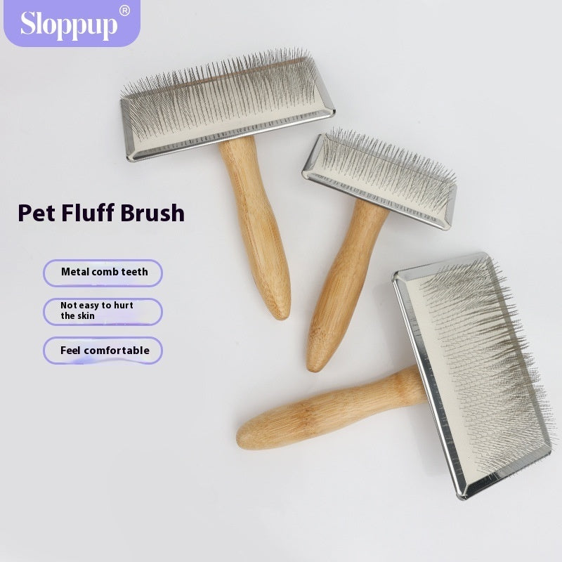 KFX-8453181 Wooden and Bamboo Cat Combing Device for Effective Hair Removal