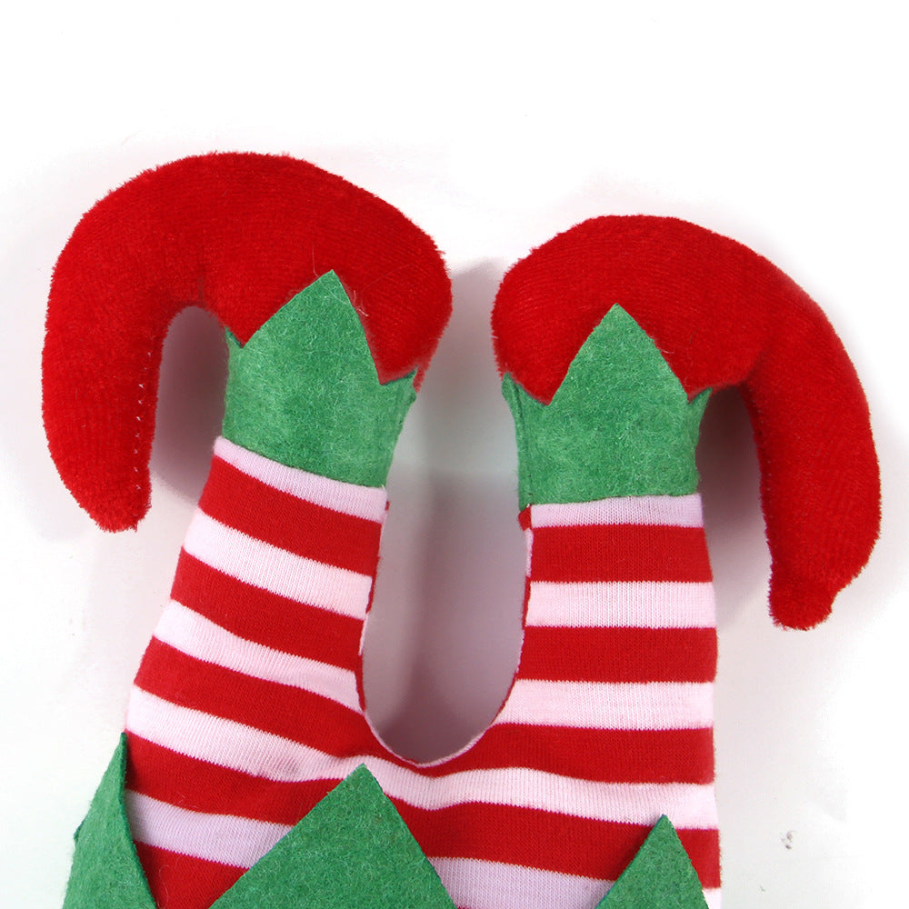 KFX-8453565 Funny Striped Clown Hat for Dogs - Comfortable Flannel Christmas Ornament