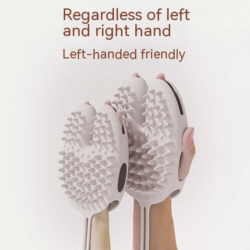 KFX-8460733 Pet Grooming Gloves for Cats and Dogs - Silicone Hair Removal and Massage Brush