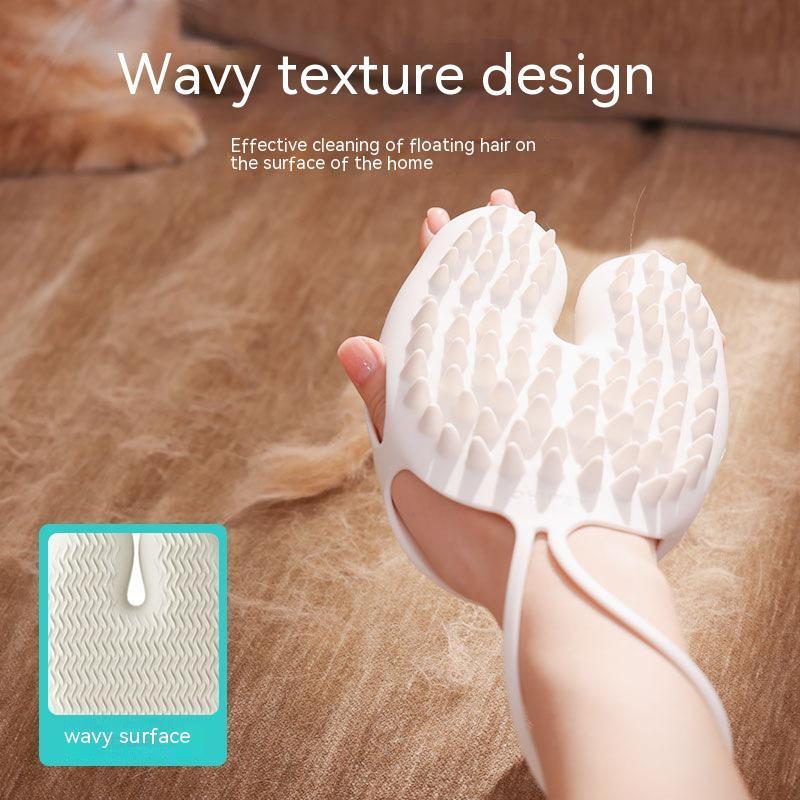 KFX-8460733 Pet Grooming Gloves for Cats and Dogs - Silicone Hair Removal and Massage Brush