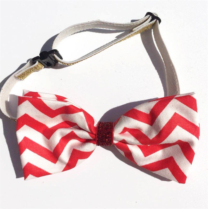 KFX-8461501 Festive Christmas Hat and Bow Tie Set for Pets, Cloth Decoration Accessories
