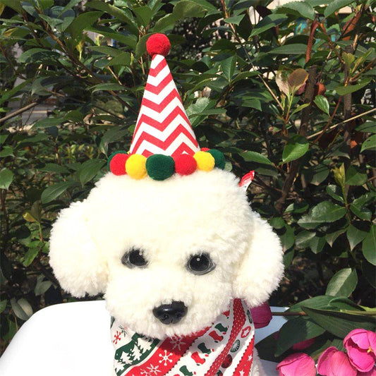 KFX-8461501 Festive Christmas Hat and Bow Tie Set for Pets, Cloth Decoration Accessories