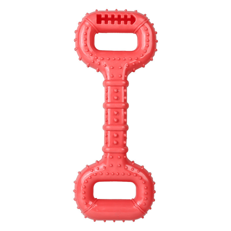 KFX-8463549 Durable Interactive Dog Bone Chew Toy for Aggressive Chewers with Pull Band
