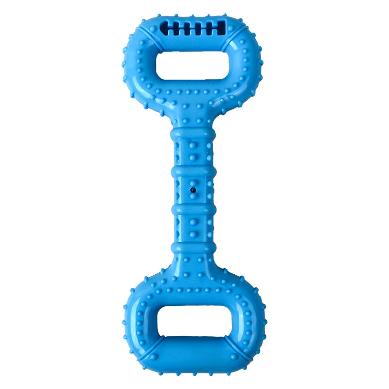 KFX-8463549 Durable Interactive Dog Bone Chew Toy for Aggressive Chewers with Pull Band