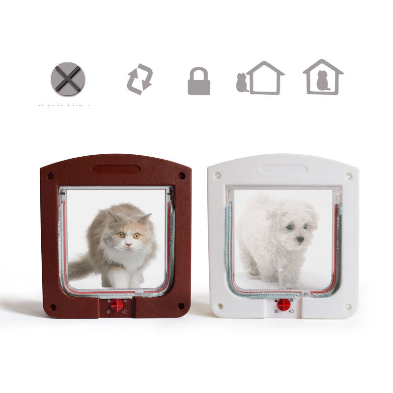 KFX-8465725 Smart Control Pet Door for Small Dogs and Cats – Model CF02, ABS & Acrylic, 4 Entry Modes