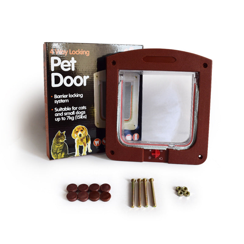 KFX-8465725 Smart Control Pet Door for Small Dogs and Cats – Model CF02, ABS & Acrylic, 4 Entry Modes