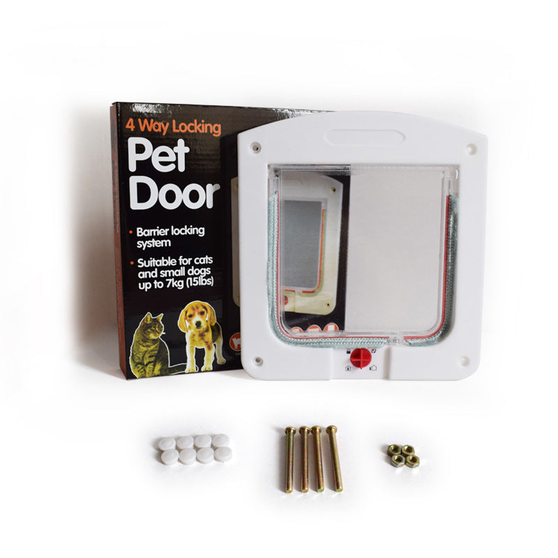 KFX-8465725 Smart Control Pet Door for Small Dogs and Cats – Model CF02, ABS & Acrylic, 4 Entry Modes