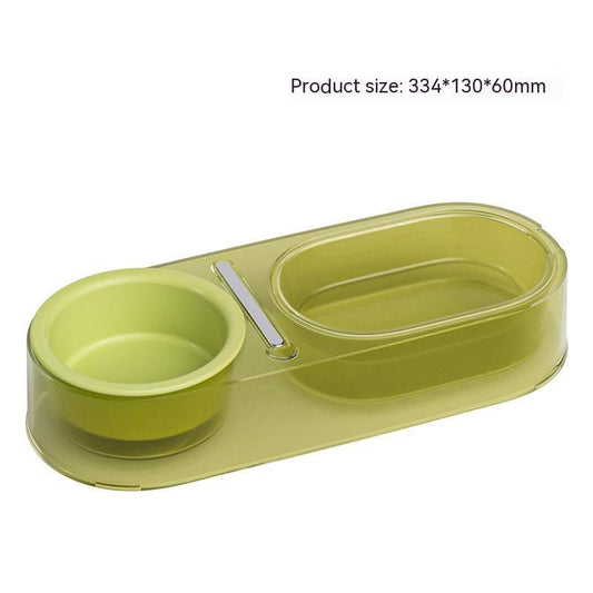 KFX-8466877 Mixed Spoon Bowl for Cats - Taro Purple, Mint Green, Yellow - PC, Stainless Steel, Ceramic