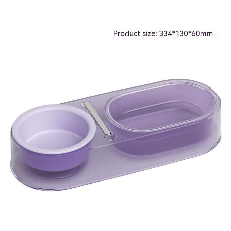 KFX-8466877 Mixed Spoon Bowl for Cats - Taro Purple, Mint Green, Yellow - PC, Stainless Steel, Ceramic