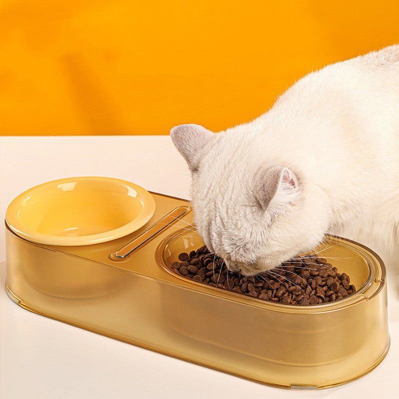 KFX-8466877 Mixed Spoon Bowl for Cats - Taro Purple, Mint Green, Yellow - PC, Stainless Steel, Ceramic