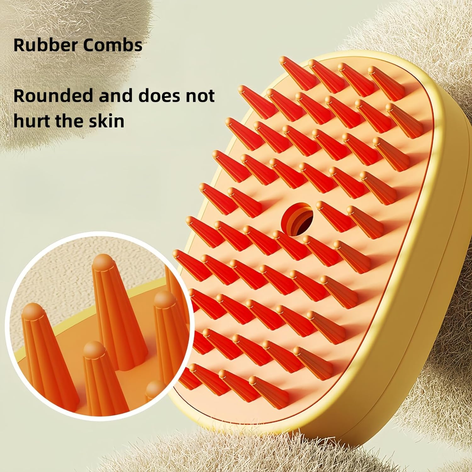 KFX-8468157 3-in-1 Silicone Steam Brush for Cats and Dogs - Grooming, Cleaning, and Massage Tool