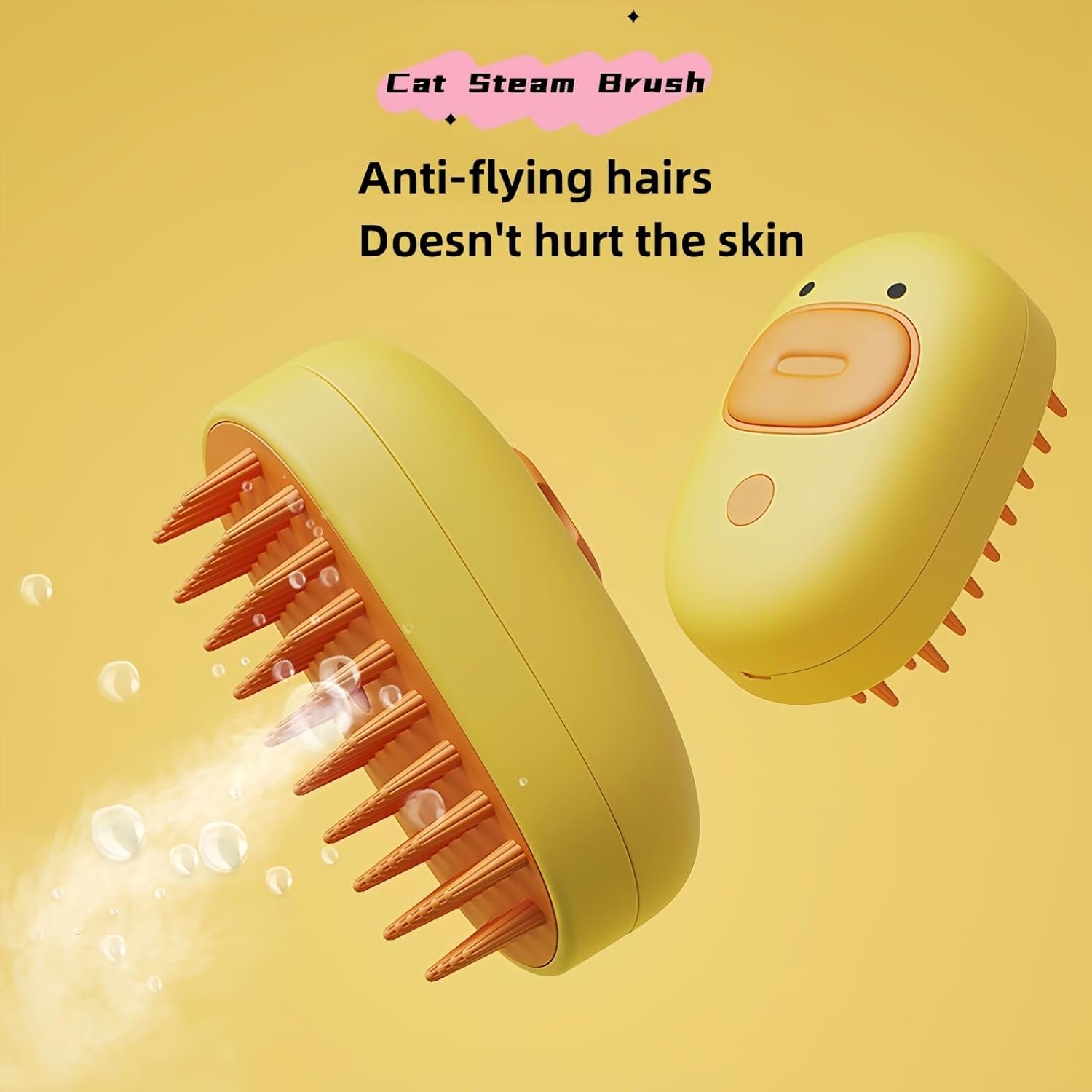 KFX-8468157 3-in-1 Silicone Steam Brush for Cats and Dogs - Grooming, Cleaning, and Massage Tool